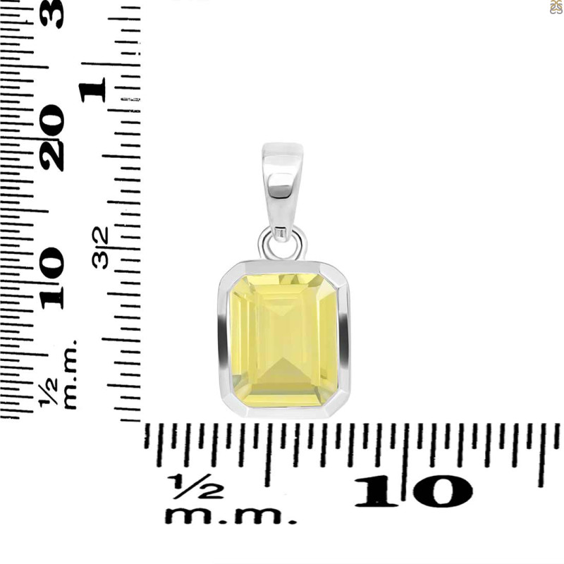 Lemon Quartz Pendant LEM-RDP-738.