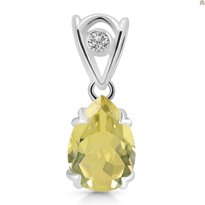 Lemon Quartz Pendant LEM-RDP-752-V-LOOP.