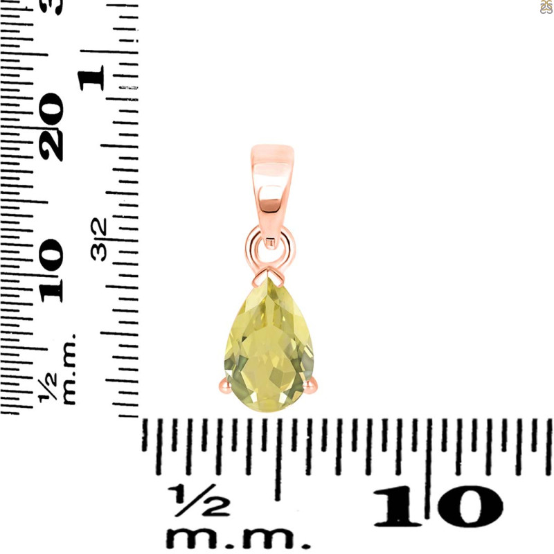 Lemon Quartz Pendant LEM-RDP-757.