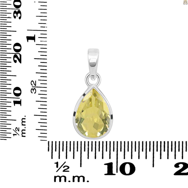 Lemon Quartz Pendant LEM-RDP-790.