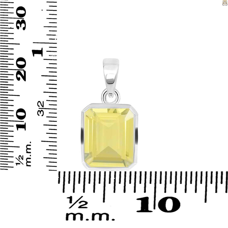Lemon Quartz Pendant LEM-RDP-791.