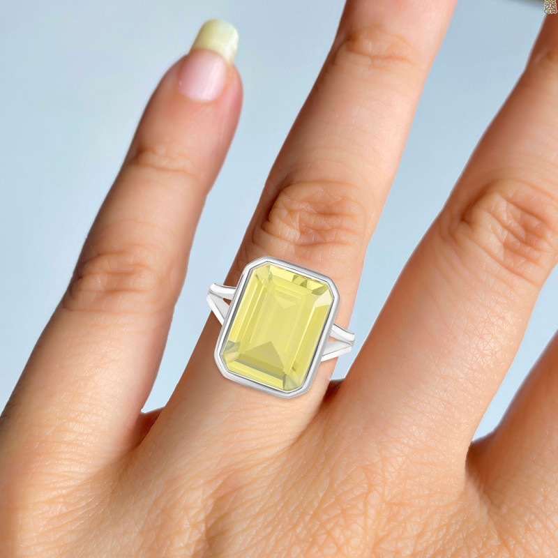 Lemon Quartz Ring LEM-RDR-1847.
