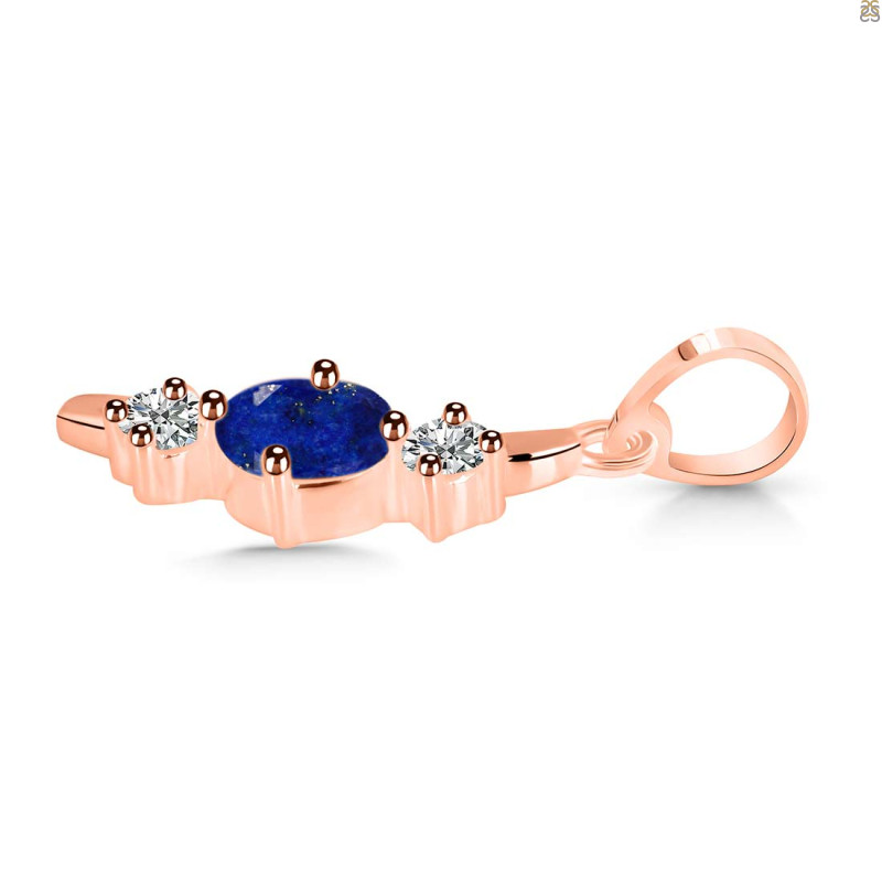 Lapis & White Topaz Alphabet I Pendant LLP-RDA-61.