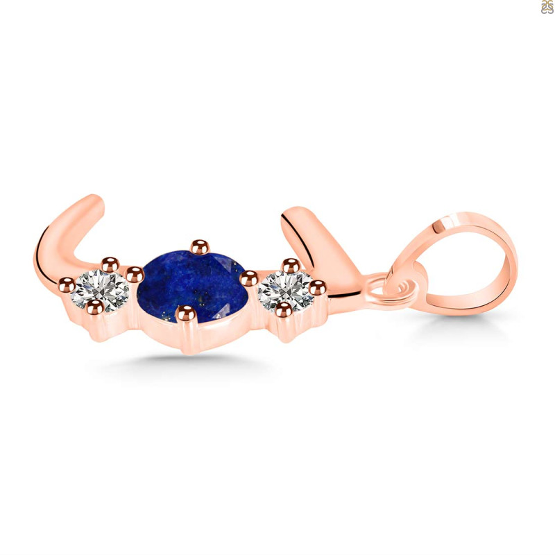 Lapis & White Topaz Alphabet J Pendant LLP-RDA-62.