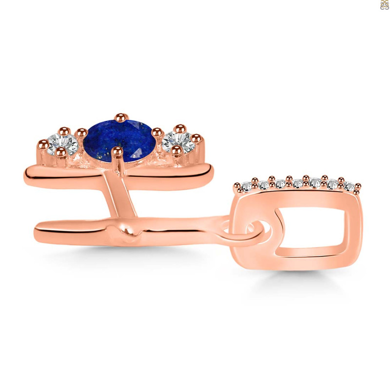 Lapis & White Topaz Alphabet H Pendant LLP-RDA-86.
