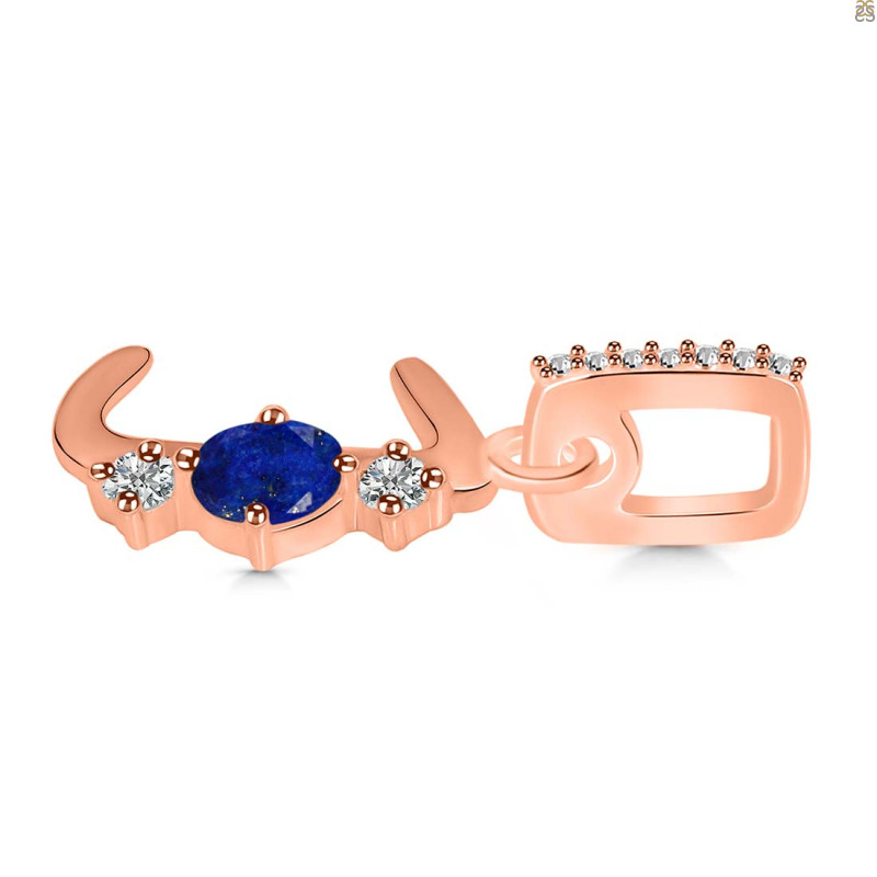 Lapis & White Topaz Alphabet J Pendant LLP-RDA-88.