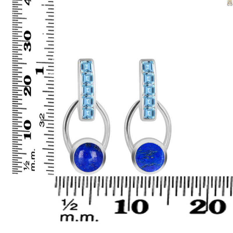 Lapis & Blue Topaz Earring LLP-RDE-104.