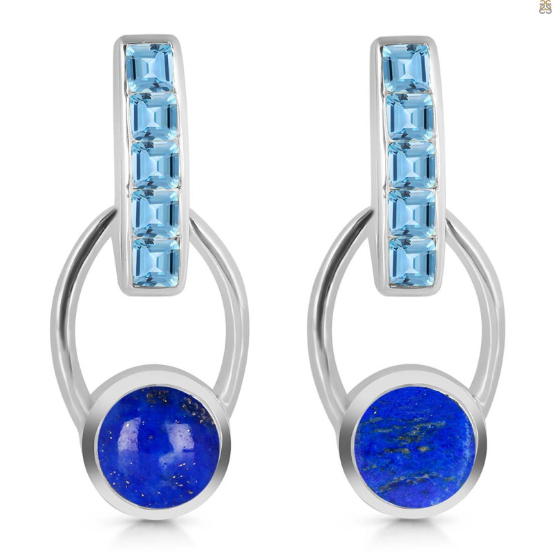Lapis & Blue Topaz Earring LLP-RDE-104.