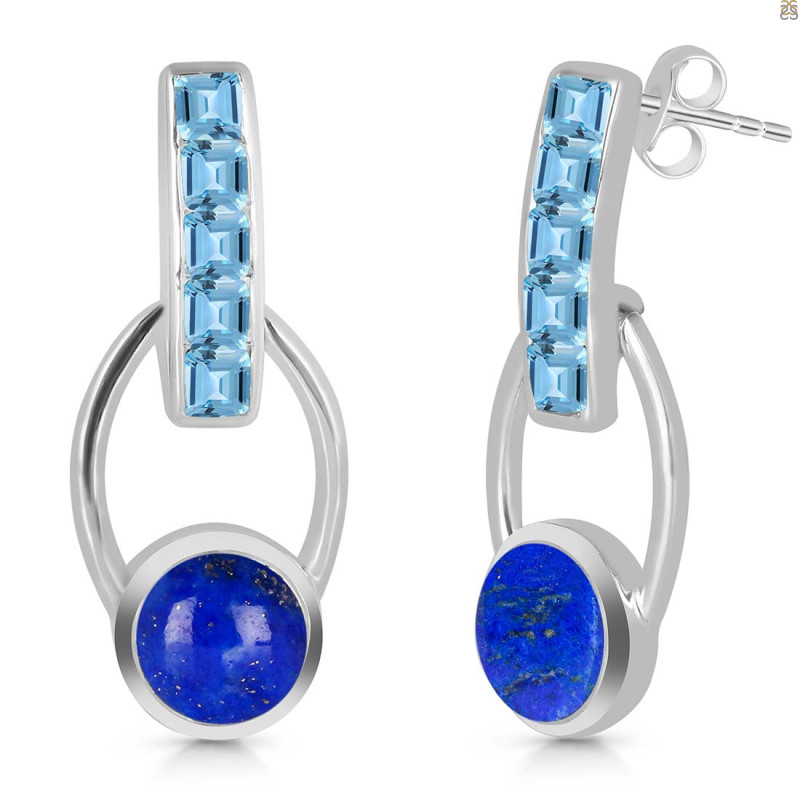 Lapis & Blue Topaz Earring