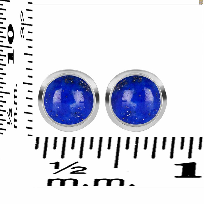 Lapis Stud Earring LLP-RDE-1073.