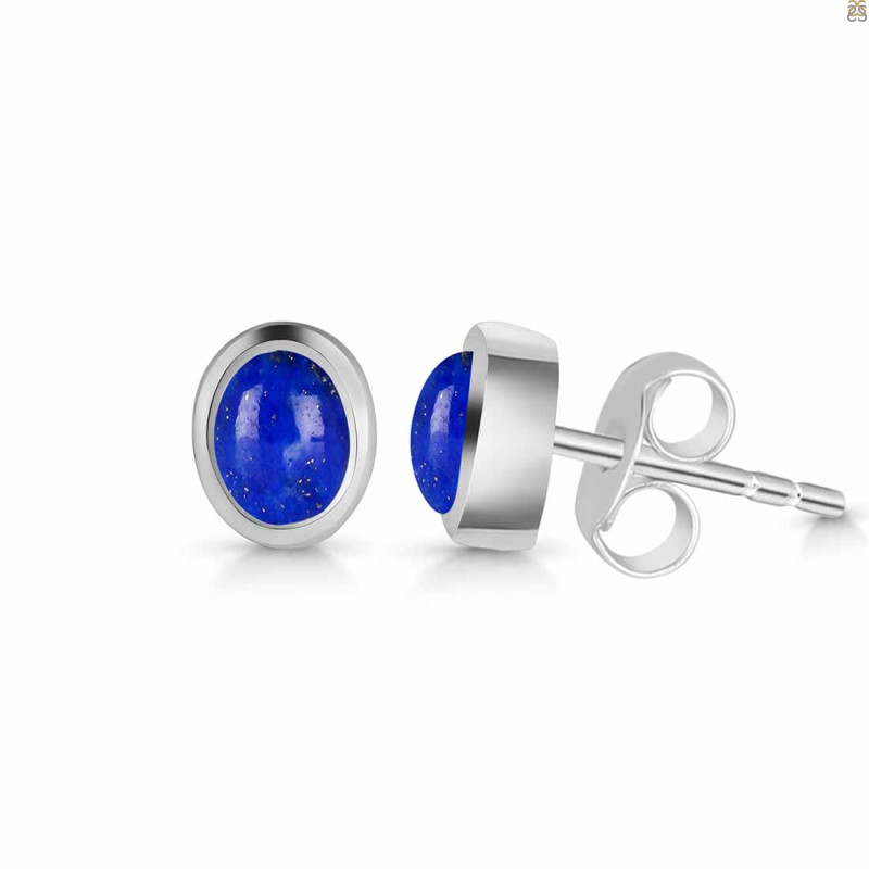 Lapis Stud Earring