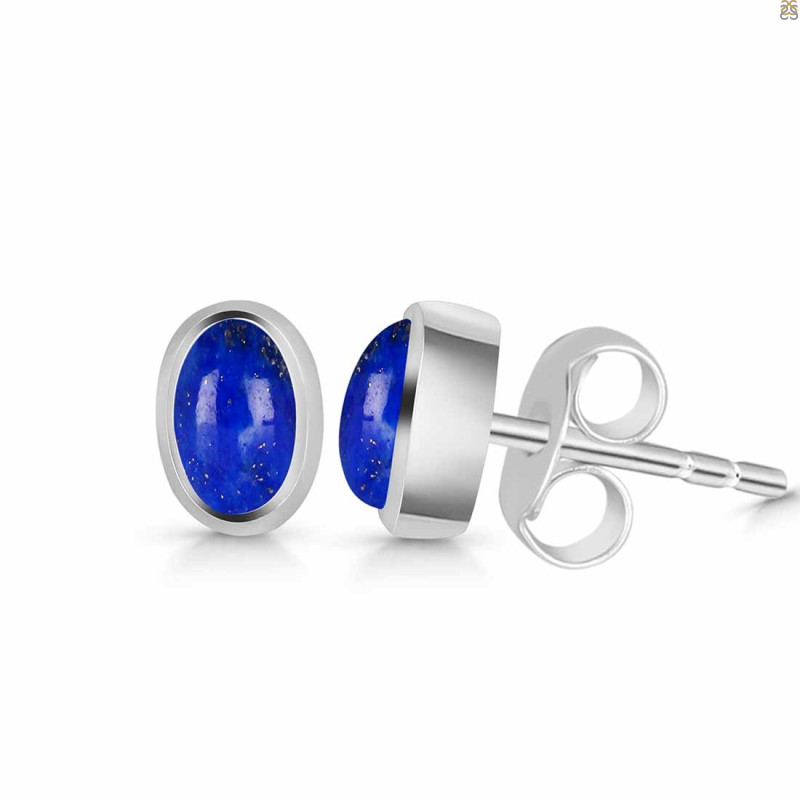 Lapis Stud Earring
