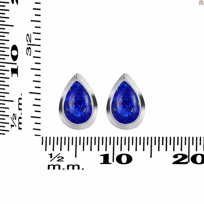 Lapis Stud Earring LLP-RDE-1111.