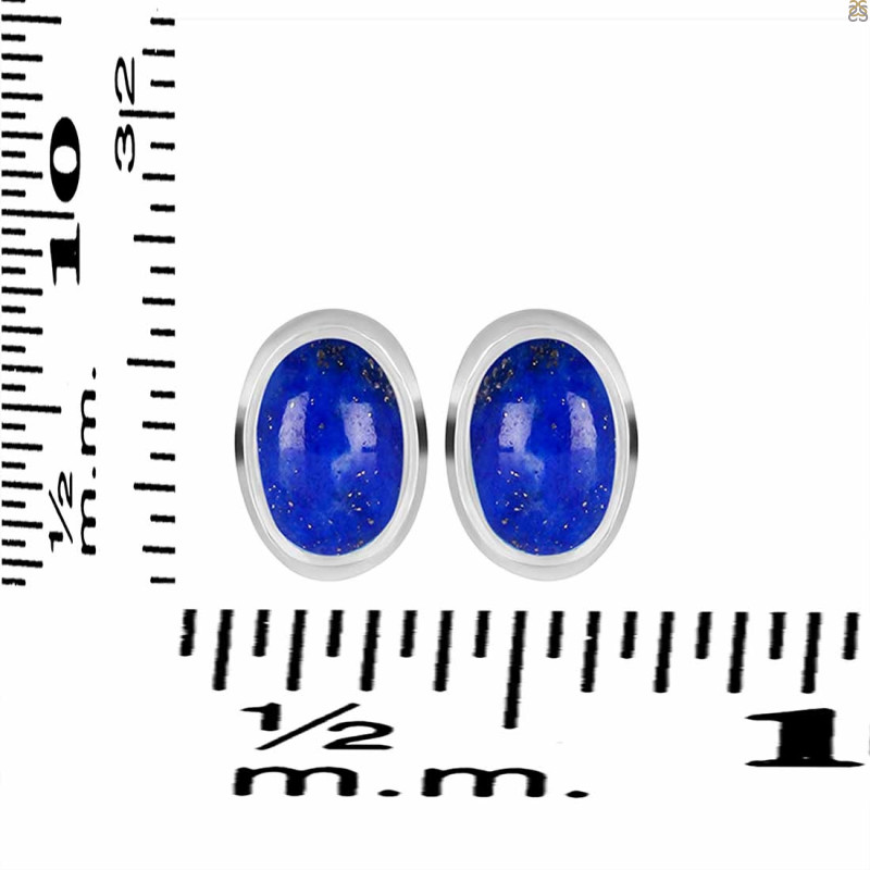 Lapis Stud Earring LLP-RDE-1112.