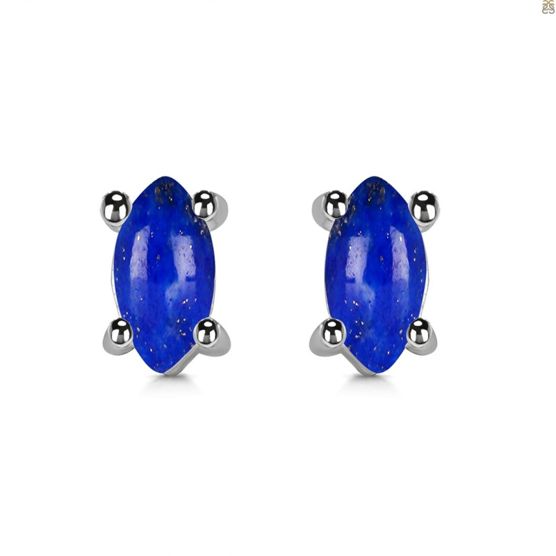 Lapis Stud Earring LLP-RDE-1115.