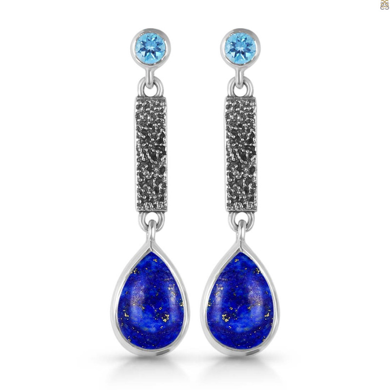 Lapis & Blue Topaz Earring