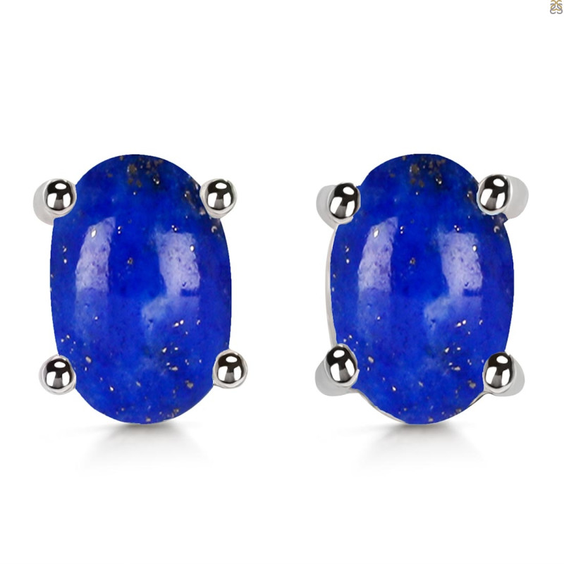 Lapis Stud Earring LLP-RDE-1143.