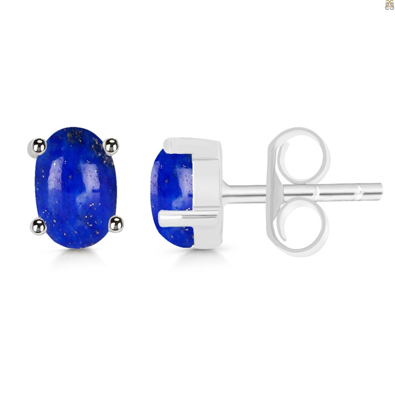 Lapis Stud Earring LLP-RDE-1143.