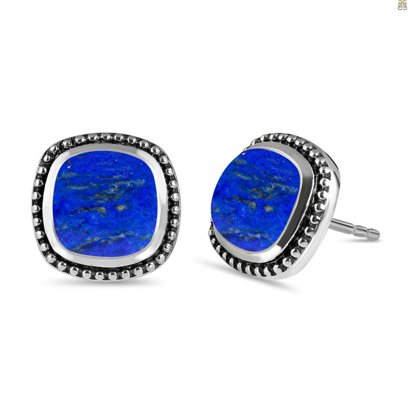 Lapis Stud Earring LLP-RDE-115.