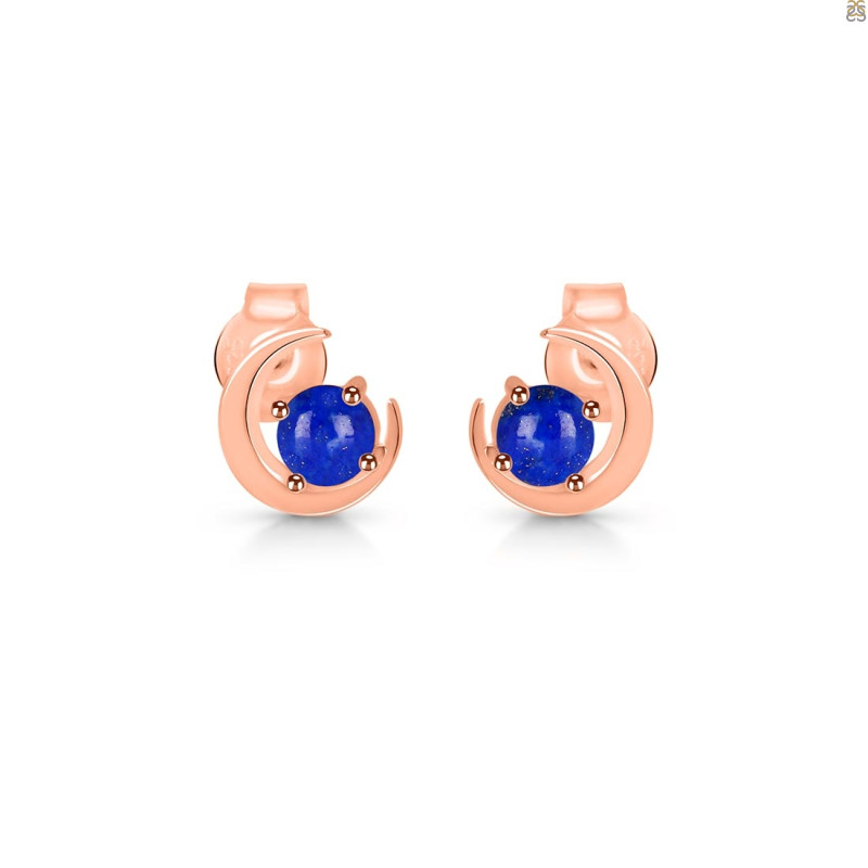 Lapis Stud Earring  LLP-RDE-1273.