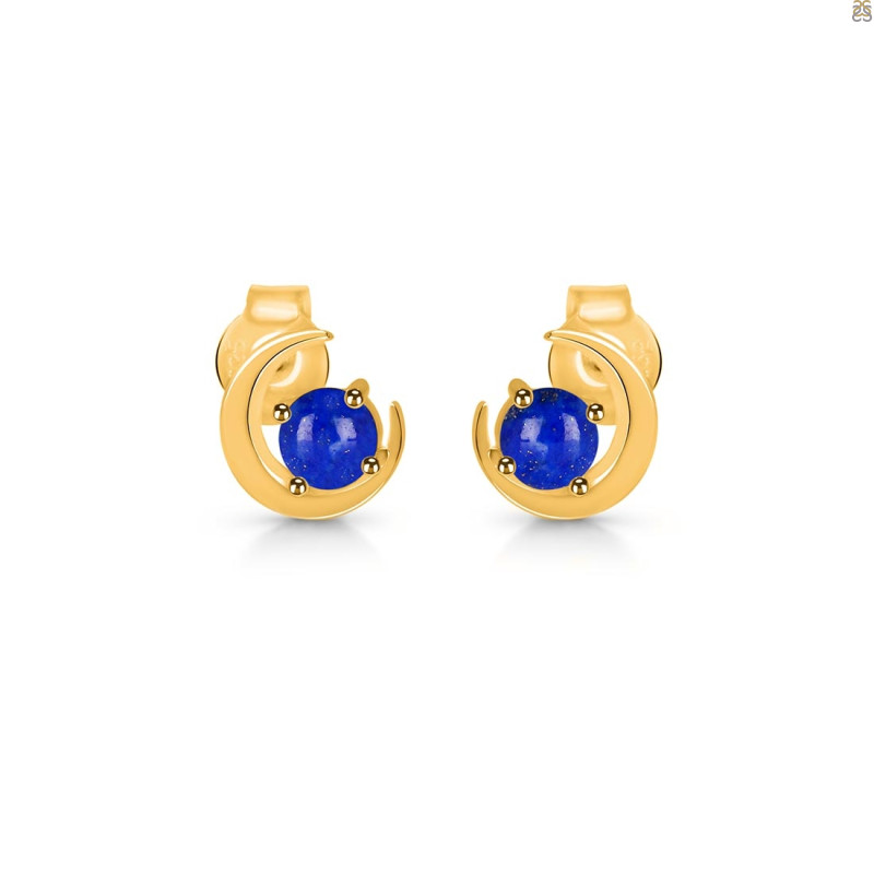 Lapis Stud Earring  LLP-RDE-1273.