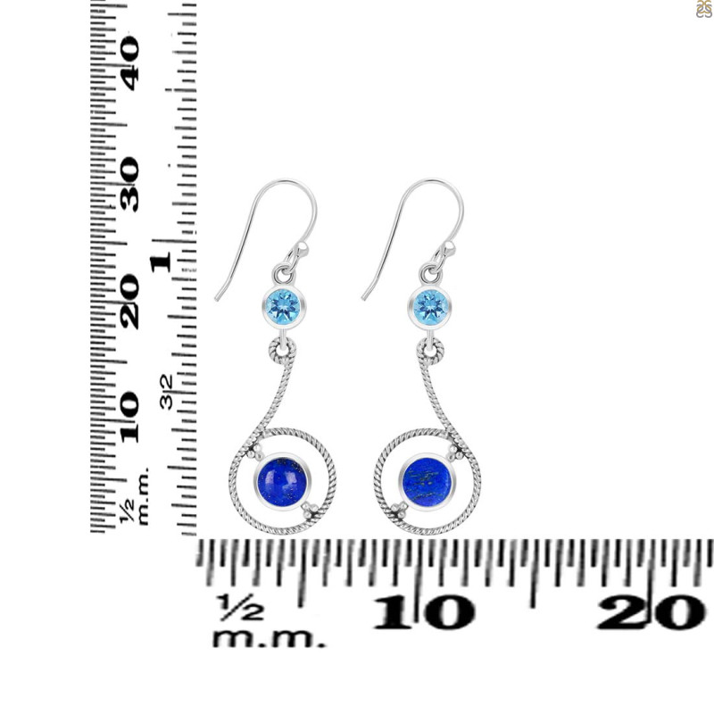 Lapis & Blue Topaz Earring LLP-RDE-155.