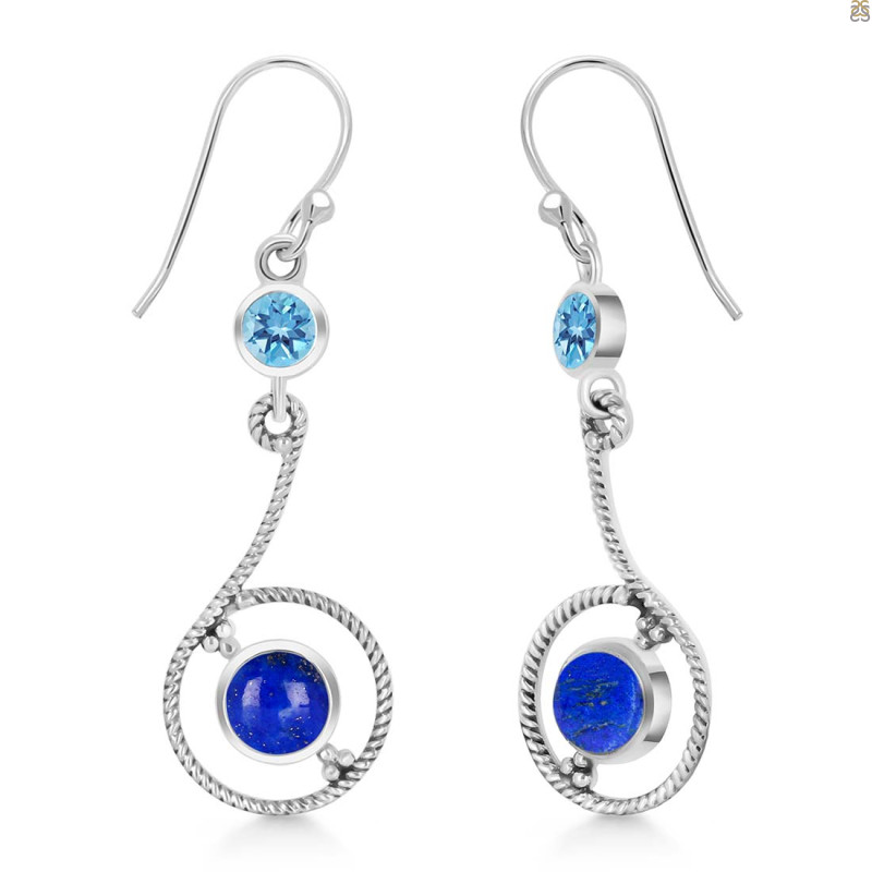 Lapis & Blue Topaz Earring