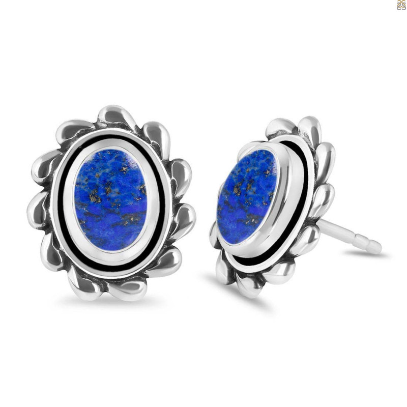Lapis Stud Earring