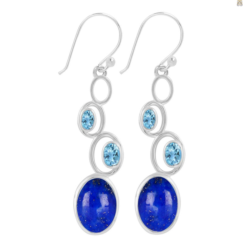 Lapis & Blue Topaz Earring