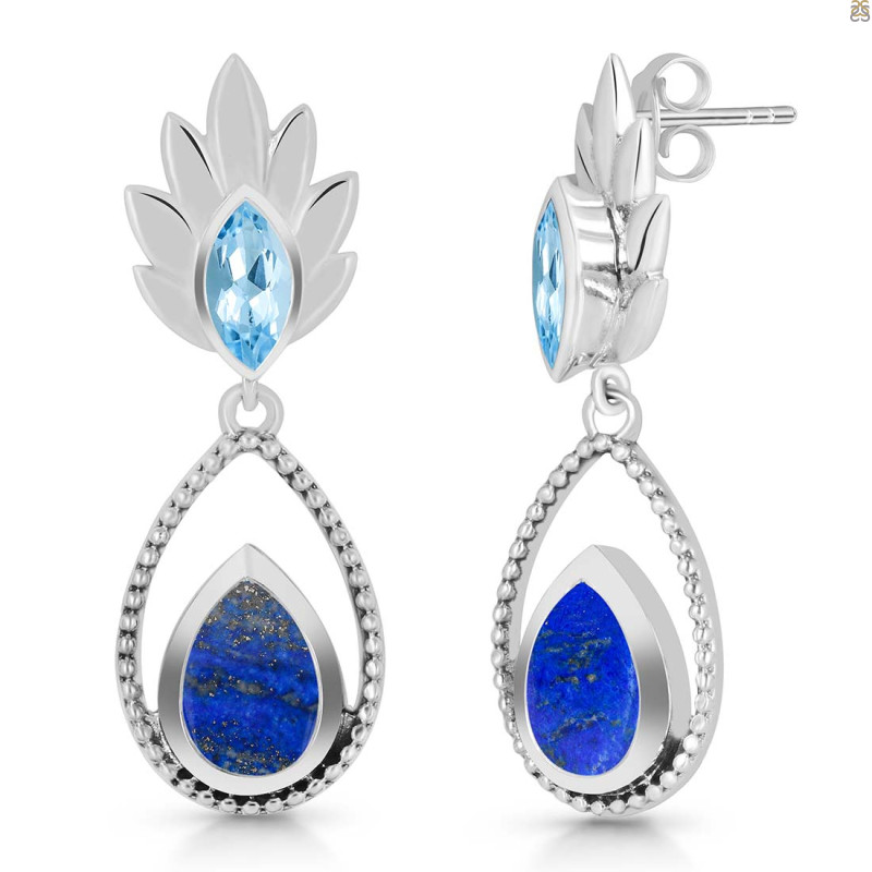 Lapis & Blue Topaz Earring