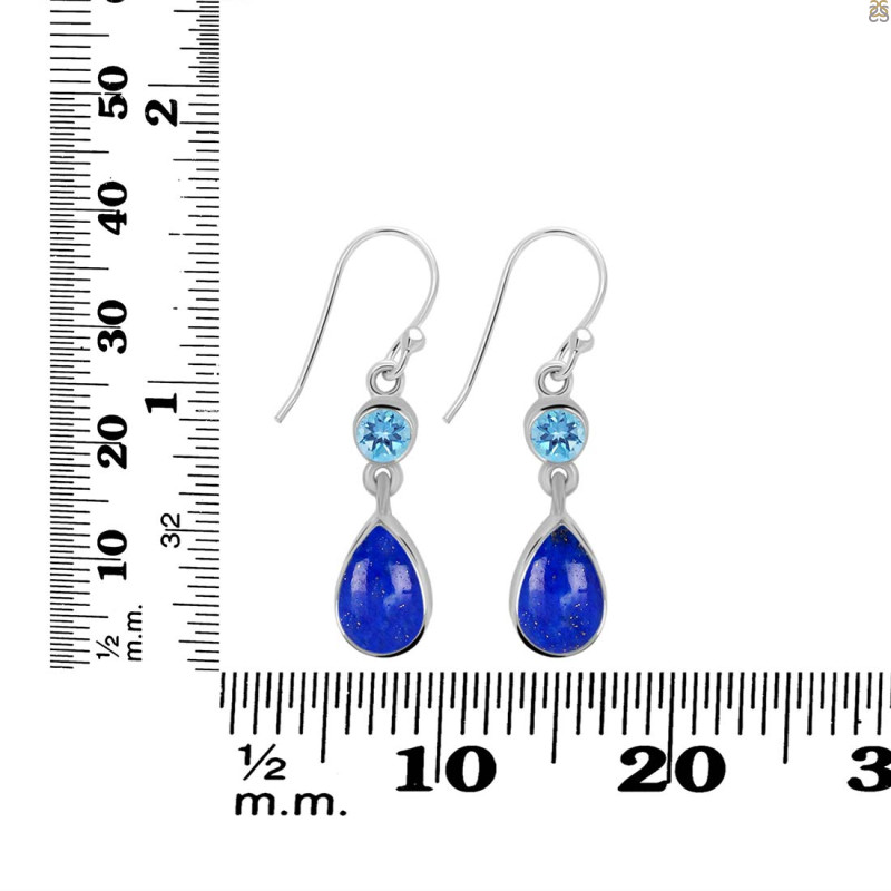 Lapis & Blue Topaz Earring LLP-RDE-773.
