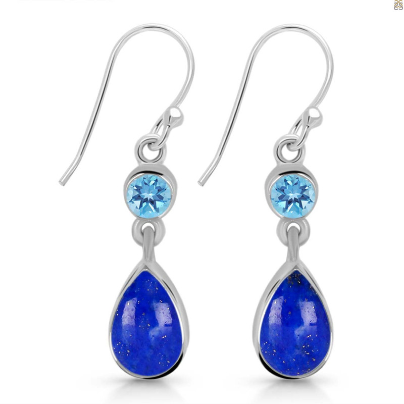 Lapis & Blue Topaz Earring LLP-RDE-773.
