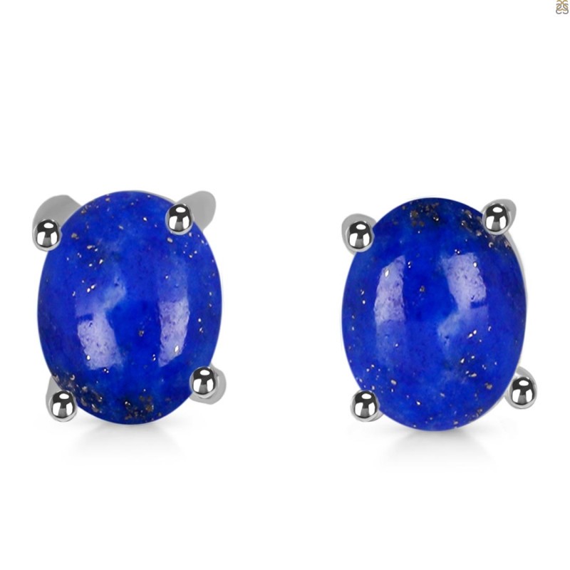 Lapis Stud Earring LLP-RDE-791.