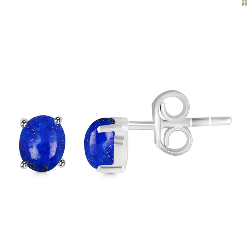Lapis Stud Earring LLP-RDE-791.