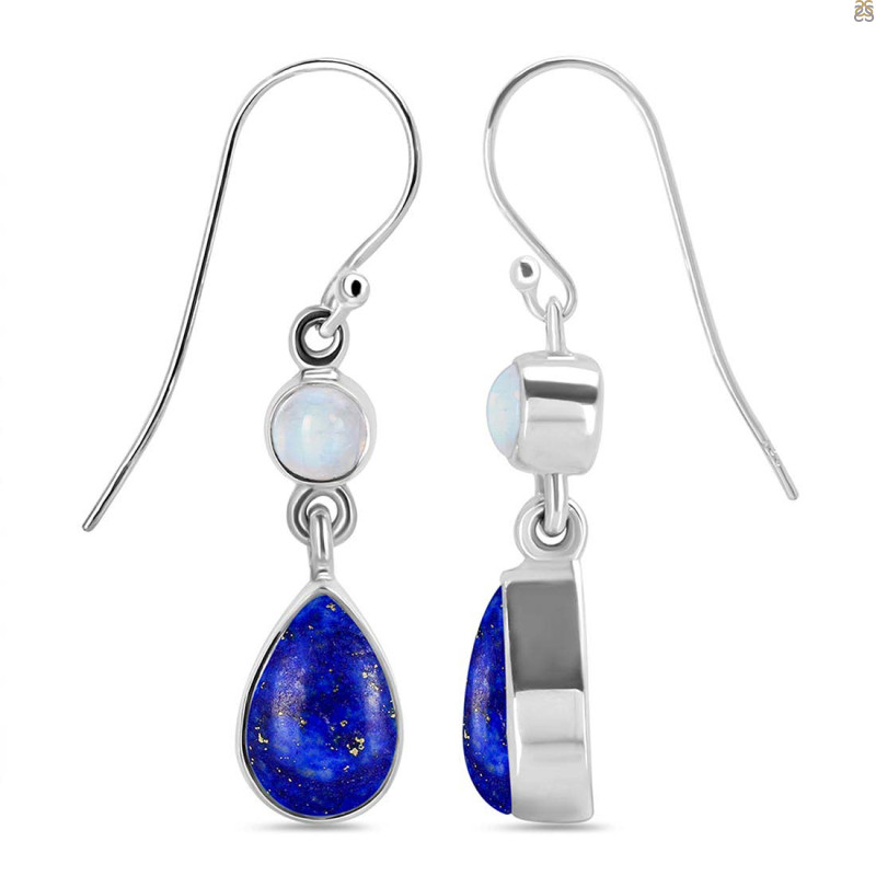 Lapis & Moonstone Earring