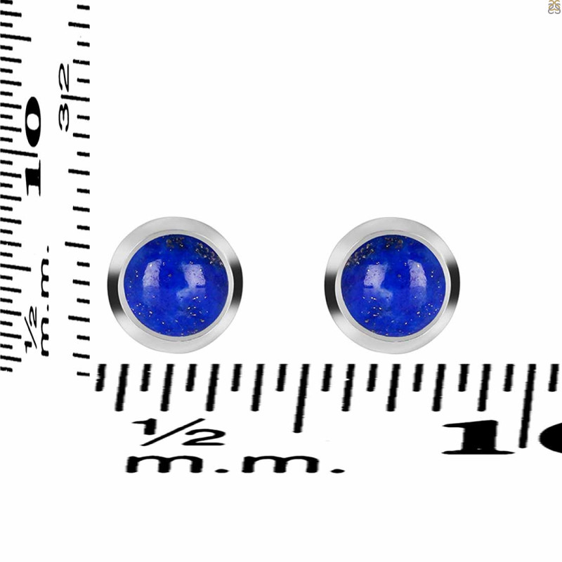 Lapis Stud Earring LLP-RDE-993.