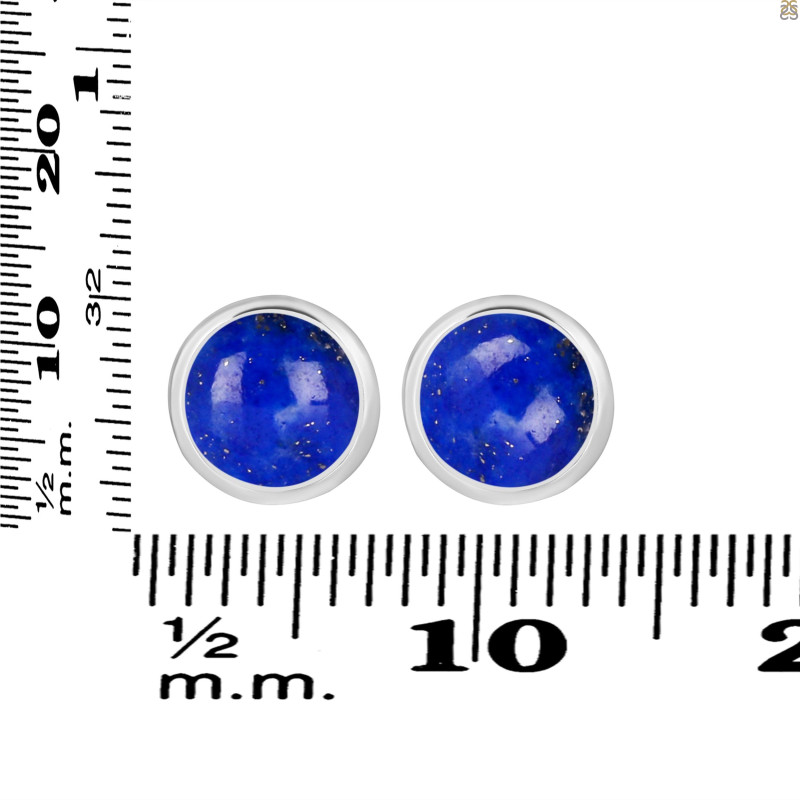 Lapis Stud Earring LLP-RDE-994.