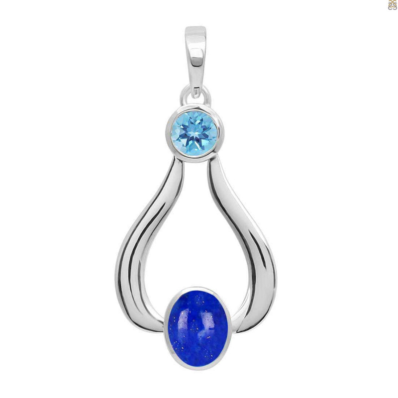 Lapis & Blue Topaz Pendant LLP-RDP-132.
