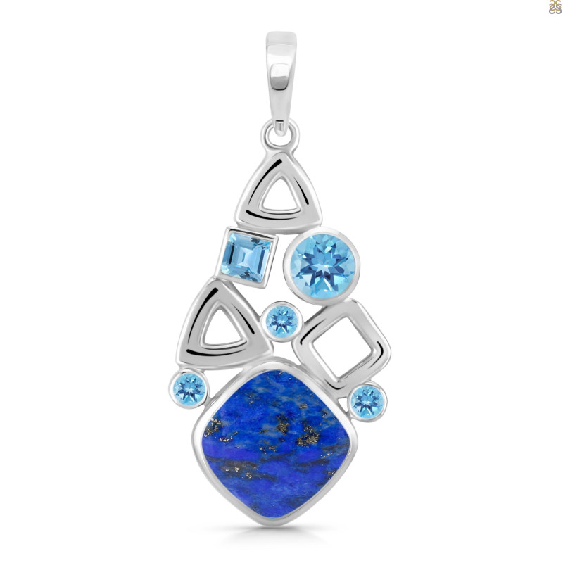 Lapis & Blue Topaz Pendant LLP-RDP-47.