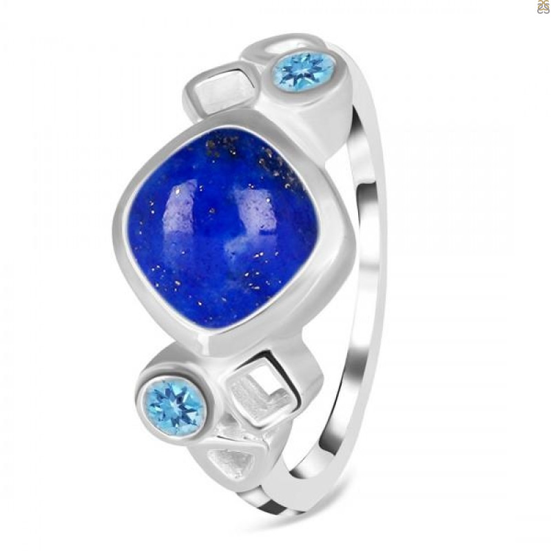 Lapis & Blue Topaz Ring