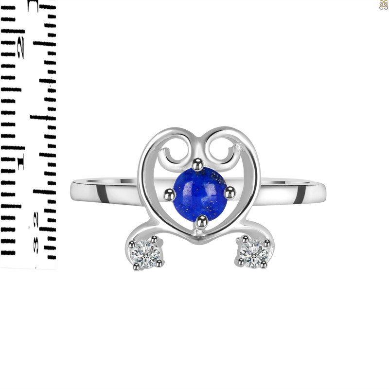 Lapis & White Topaz Ring LLP-RDR-1553.