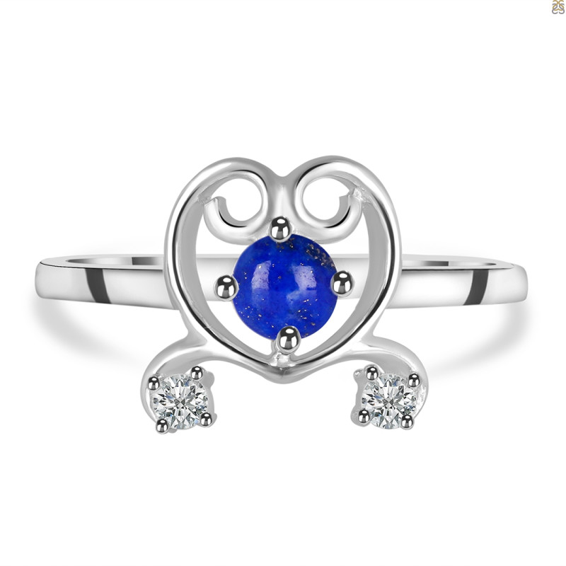 Lapis & White Topaz Ring LLP-RDR-1553.
