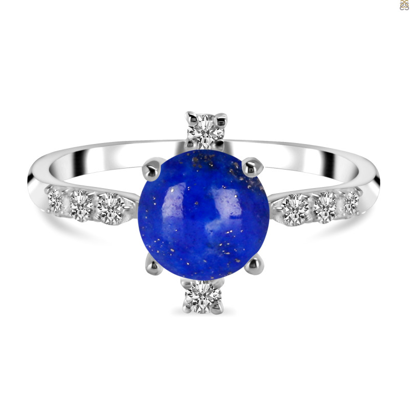 Lapis & White Topaz Ring LLP-RDR-1621.