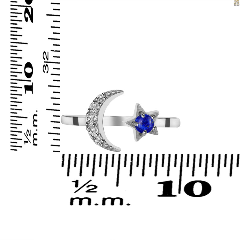 Lapis & White Topaz Ring LLP-RDR-1753.