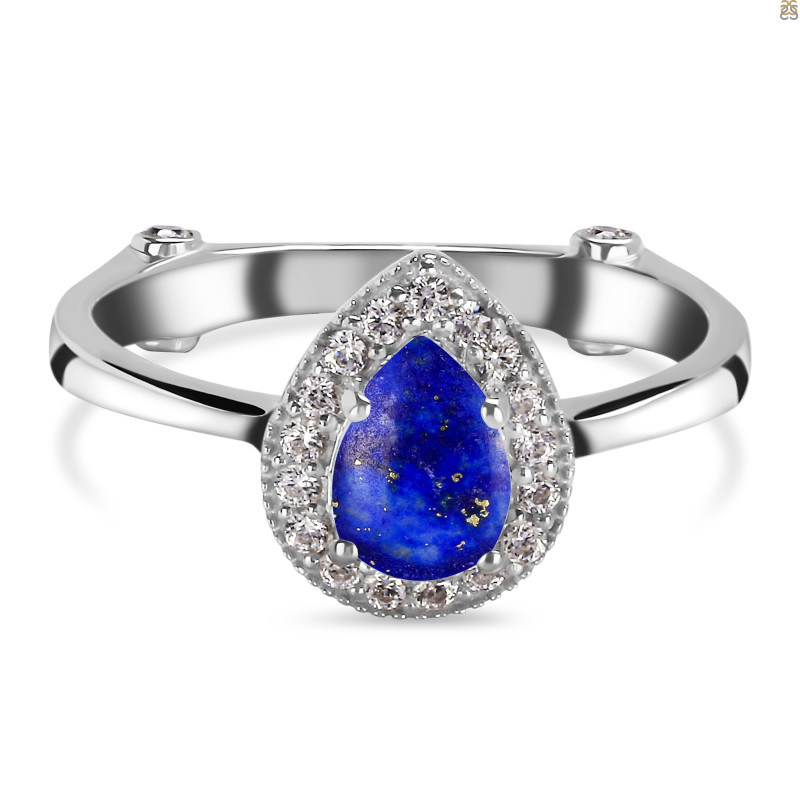 Lapis & White Topaz Ring LLP-RDR-1804.