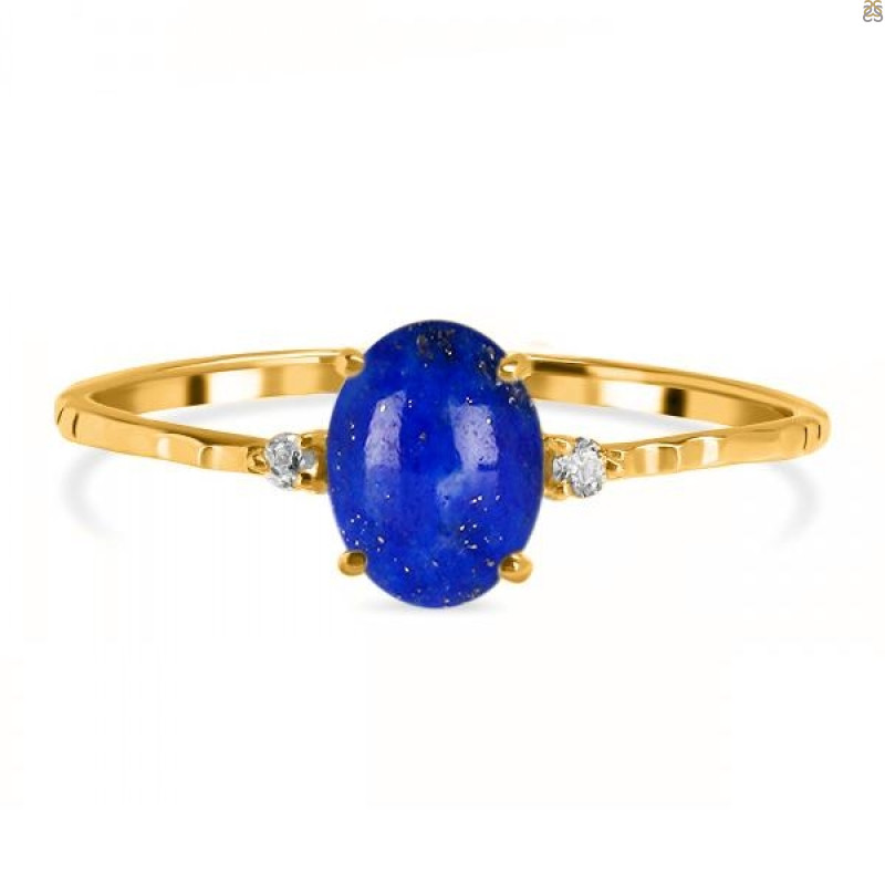 Lapis & White Topaz Ring LLP-RDR-1938-A.
