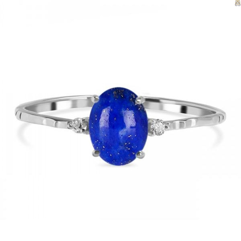 Lapis & White Topaz Ring LLP-RDR-1938-A.