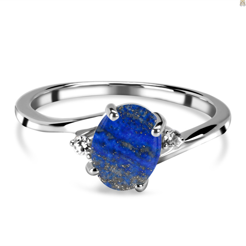 Lapis & White Topaz Ring LLP-RDR-209.