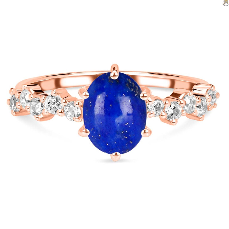 Lapis & White Topaz Ring LLP-RDR-2241.