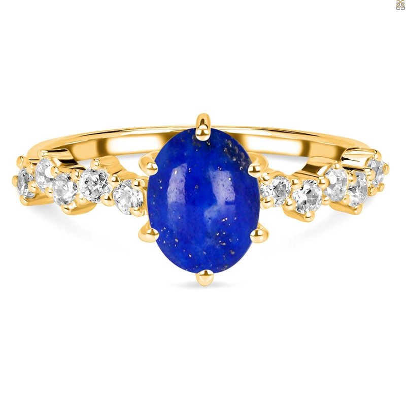  Lapis & White Topaz Ring LLP-RDR-2241.